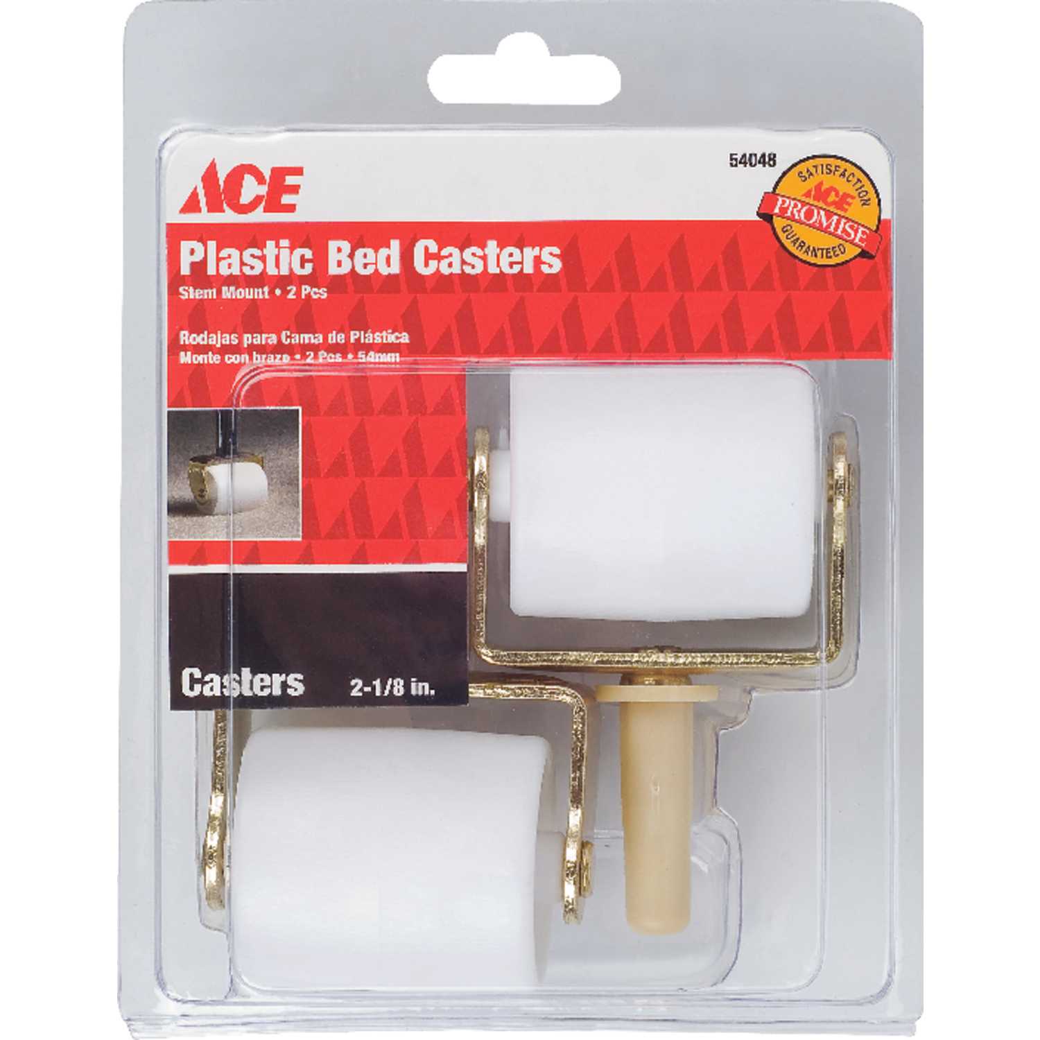 Ace 21/8 in. Dia. Swivel Caster 125 lb. 2 pk Ace Hardware