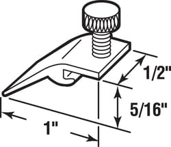 Prime-Line Mill White Extruded Aluminum Panel Clip For 5/16 inch 4 pk