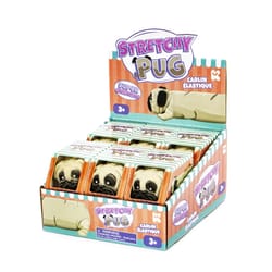 Keycraft Pug Stretchy Toy Black/Sandal