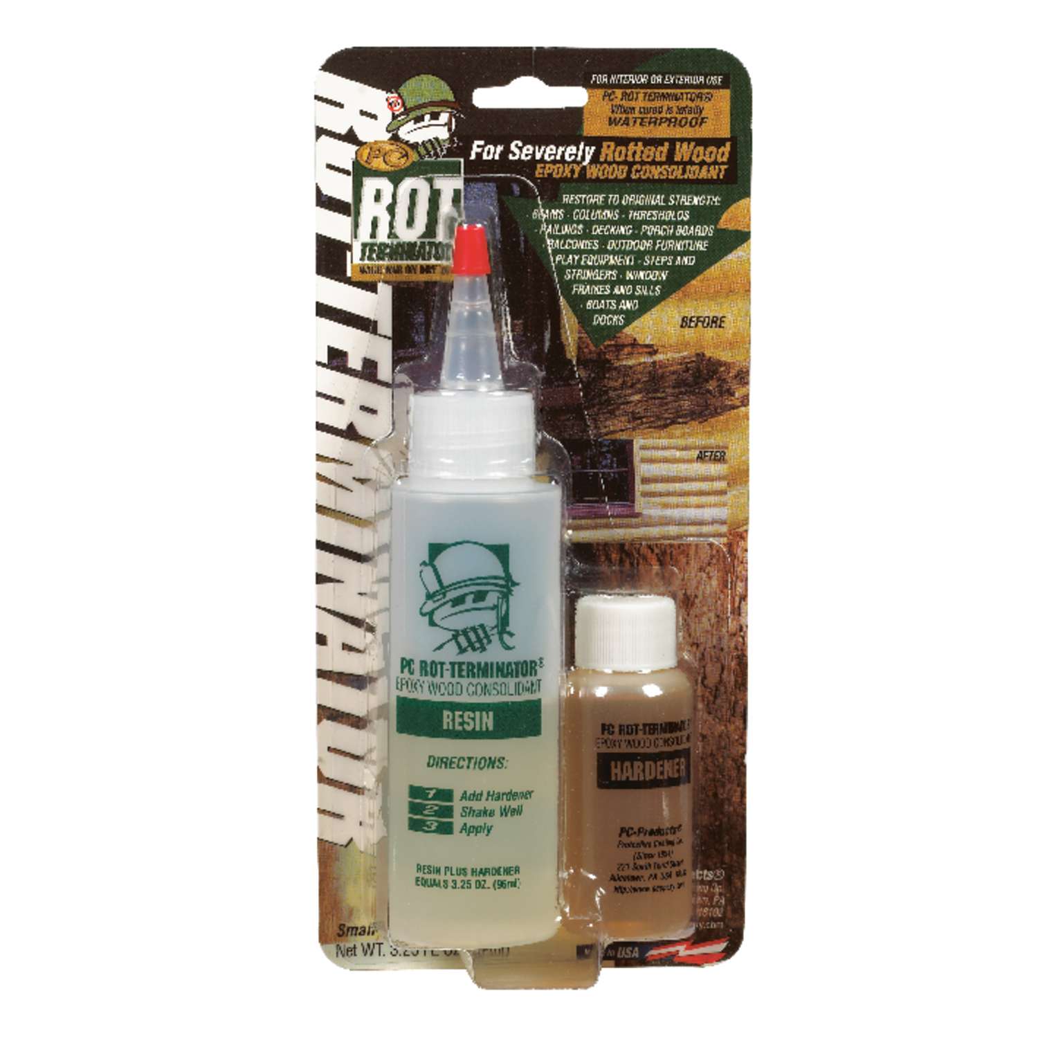 PC Rot Terminator Amber Epoxy Wood Hardener 3 25 oz Ace PC Rot Terminator Amber Epoxy Wood Hardener 3 25 oz Ace