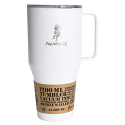 Aquapelli 40 oz Arctic White BPA Free Solid Vacuum Insulated Tumbler
