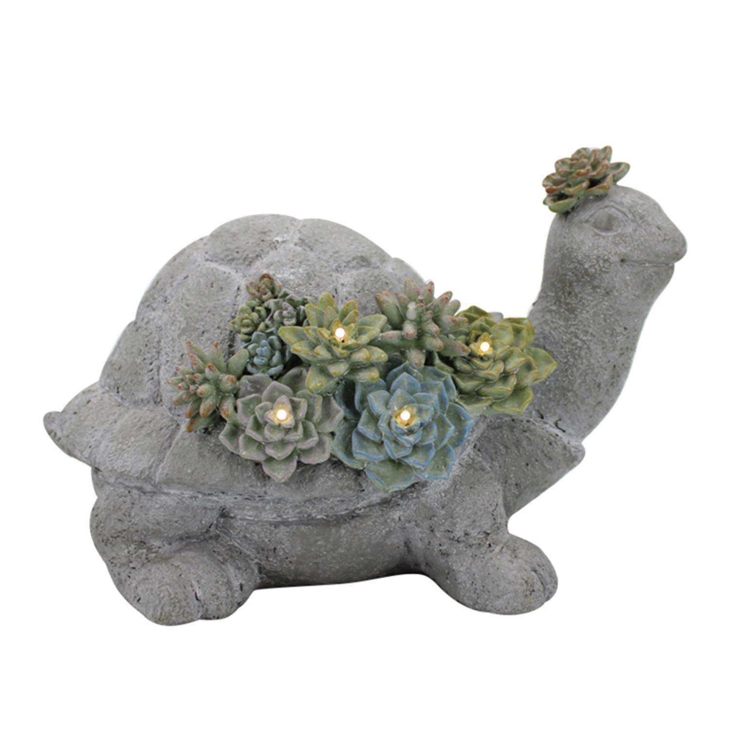 Infinity Resin/Stone Gray 7 in. Turtle Garden Statue - Ace Hardware