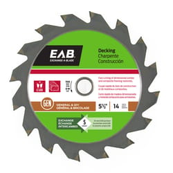 Exchange-A-Blade 5-1/2 in. D X 5/8 in. Decking Carbide Framing Saw Blade 14 teeth 1 pk