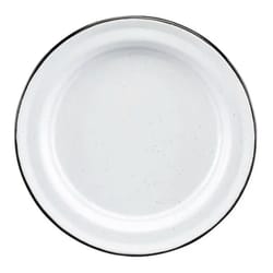 Cinsa White Steel Camping Dinner Plate 10 in. D 1 pk