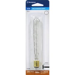 Westinghouse 20 W T6.5 Specialty Incandescent Bulb D.C. Bayonet White 1 pk
