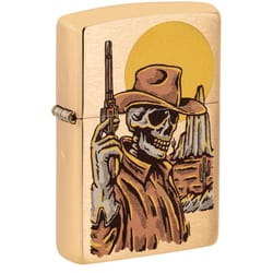 Zippo Gold Wild West Skeleton Lighter 2 oz 1 pk