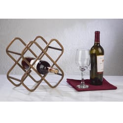 Tripar 5 bottle Gold Metal Contemporary Wine Bottle Holder