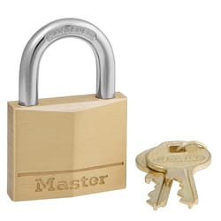 Master Lock 140D 1-1/4 in. H X 5/16 in. W X 1-9/16 in. L Brass 4-Pin Cylinder Padlock