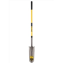 Truper Tru Pro 65 in. Steel Round Drain Spade Fiberglass Handle