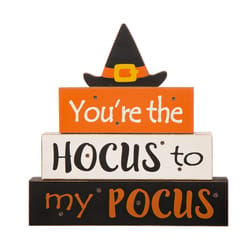 Glitzhome 11.54 in. Prelit You're the Hocus to My Pocus Sign Fall Decor