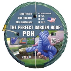 The Perfect Garden Hose 5/8 in. D X 50 ft. L Light Duty Professional Grade Flexible Garden Hose