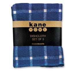 Kane Home Midnight Blue Polyester Woven Plaid Dish Cloth 3 pk