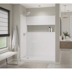 Bootz 30 in. H X 74 in. W X 60 in. L White Shower Surround