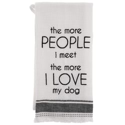 Karma Milo Black/White Cotton I Love My Dog Tea Towel 1 pk