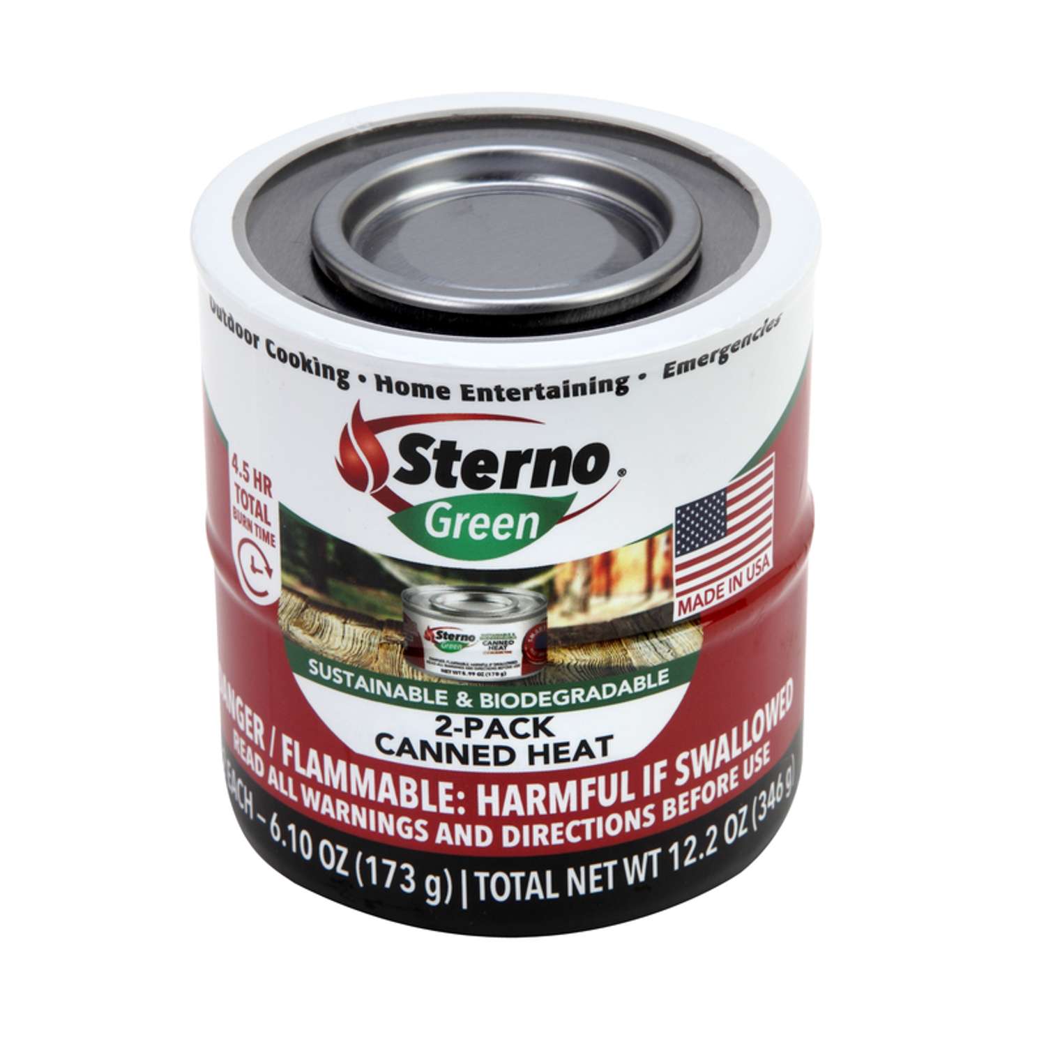 Sterno Green Canned Heat Ethanol Gel 12.2 oz 2 pk Ace Hardware