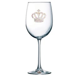 Two Jewels Queens Crown 19 oz Clear Wine Glass