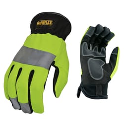 DeWalt RapidFit HV Men's Hi-Viz Gloves Black/Green XL 1 pk