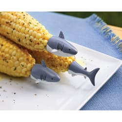 Outset Gray Plastic/Stainless Steel Corn Holder