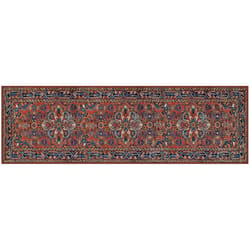 Gel Pro NeverMove Esther 24 in. W X 76 in. L Vintage Red Tribal Polyester Runner Mat