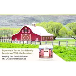 Evolve Terra Flat Barn Red Water-Based Barn and Fence Paint Exterior and Interior 1 gal