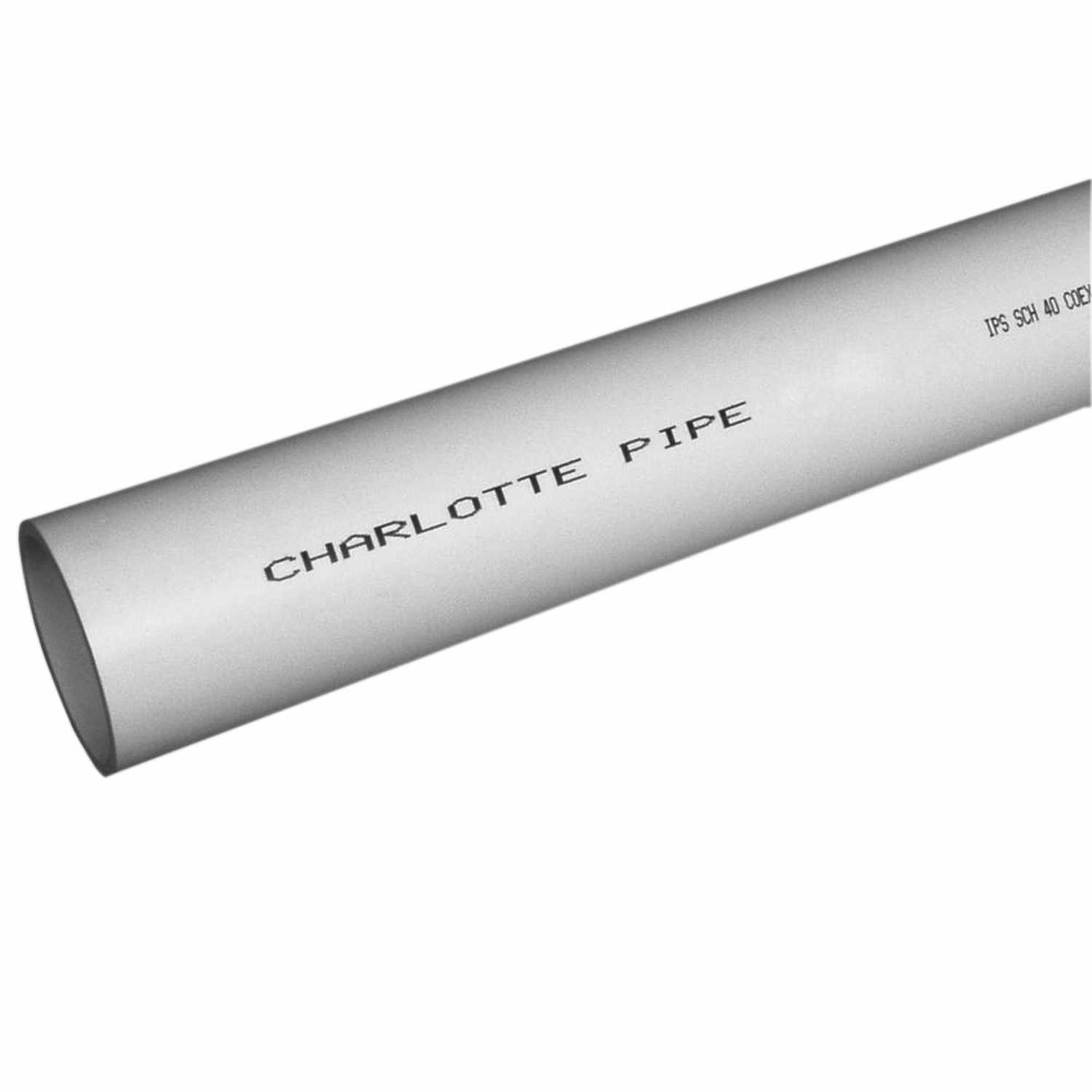 Charlotte Pipe PVC Foam Core Pipe 2 in. Dia. x 10 ft. L ...