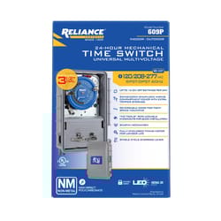 Reliance Controls Indoor and Outdoor 24 Hour Mechanical Timer 240 V Gray