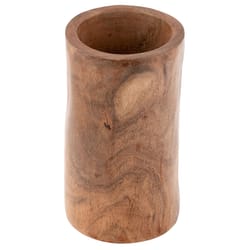 Karma Sierra 6.9 in. H X 4.2 in. W X 4.2 in. L Natural Wood Vase