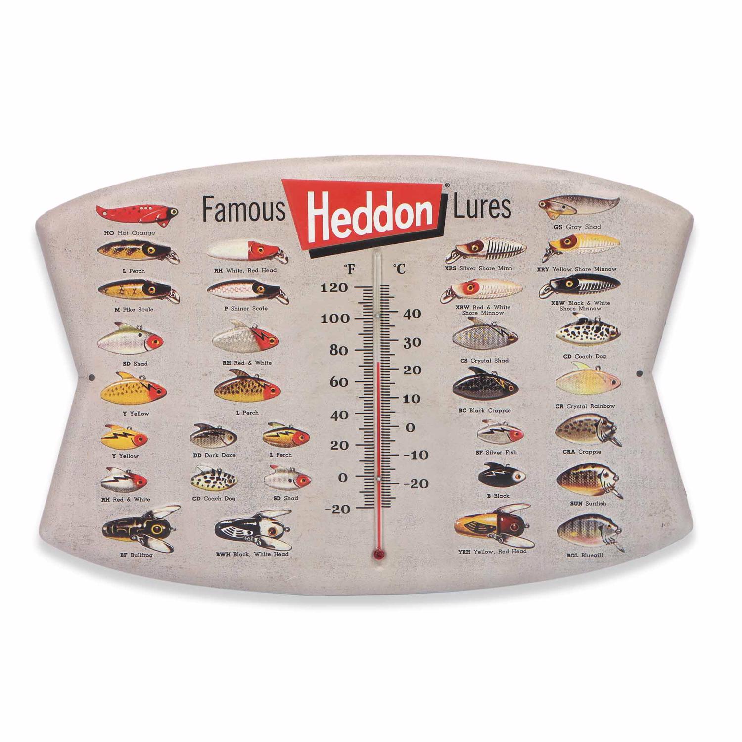 Open Road Brands Heddon Fishing Lures Wall Thermometer Metal 1 pk