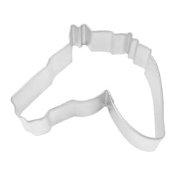 R&M International Corp 4 in. W X 5 in. L Horse Head Cookie Cutter Silver 1 pc