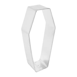 R&M International Corp International Corp 2 in. W X 4 in. L Coffin Cookie Cutter Silver 1 pc