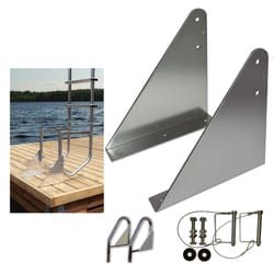 Multinautic Silver Aluminum Flip-Up Dock Ladder Kit