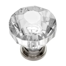 Hickory Hardware Crystal Palace Traditional Round Cabinet Knob 1-1/4 in. D 1-3/8 in. Polished Nickel