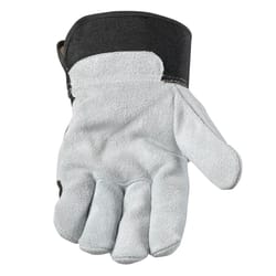 Ace Men's Indoor/Outdoor Palm Gloves Black/Gray L 3 pk