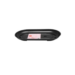 Curtis Wagner Plastics 1.25 in. H X 6.5 in. W X 1.25 in. D X 12 in. D Plastic Plant Saucer Black