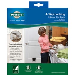 PetSafe 8 in. H X 7-1/2 in. W Plastic 4-Way Locking Pet Door