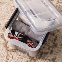 IRIS WeatherPro 6.5 qt Black/Clear Storage Box 6.50 in. H X 8.50 in. W X 11.50 in. D Stackable