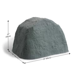 Algreen Products Charcoalstone Polyethylene 22 in. H X 35 in. L X 26 in. W Rock Outdoor Decoration
