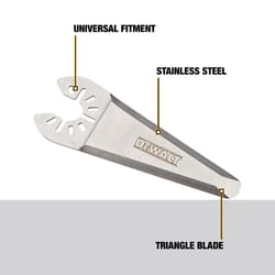 DeWalt Universal Fitment Stainless Steel Oscillating Triangular Rigid Scraper Blade 1 pk