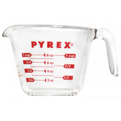 Pyrex 1 cups Glass Clear Measuring Cup