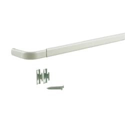 Hart & Harlow 7/16-in Round Spring 18-in to 28-in White Steel Tension  Curtain Rod in the Curtain Rods department at