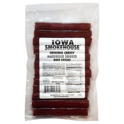 IOWA SMOKEHOUSE Cheesy Original Smoked Beef Sticks 8.75 oz Packet