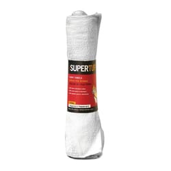 SuperTuff 14 in. W X 17 in. L White Cotton Terry Towel