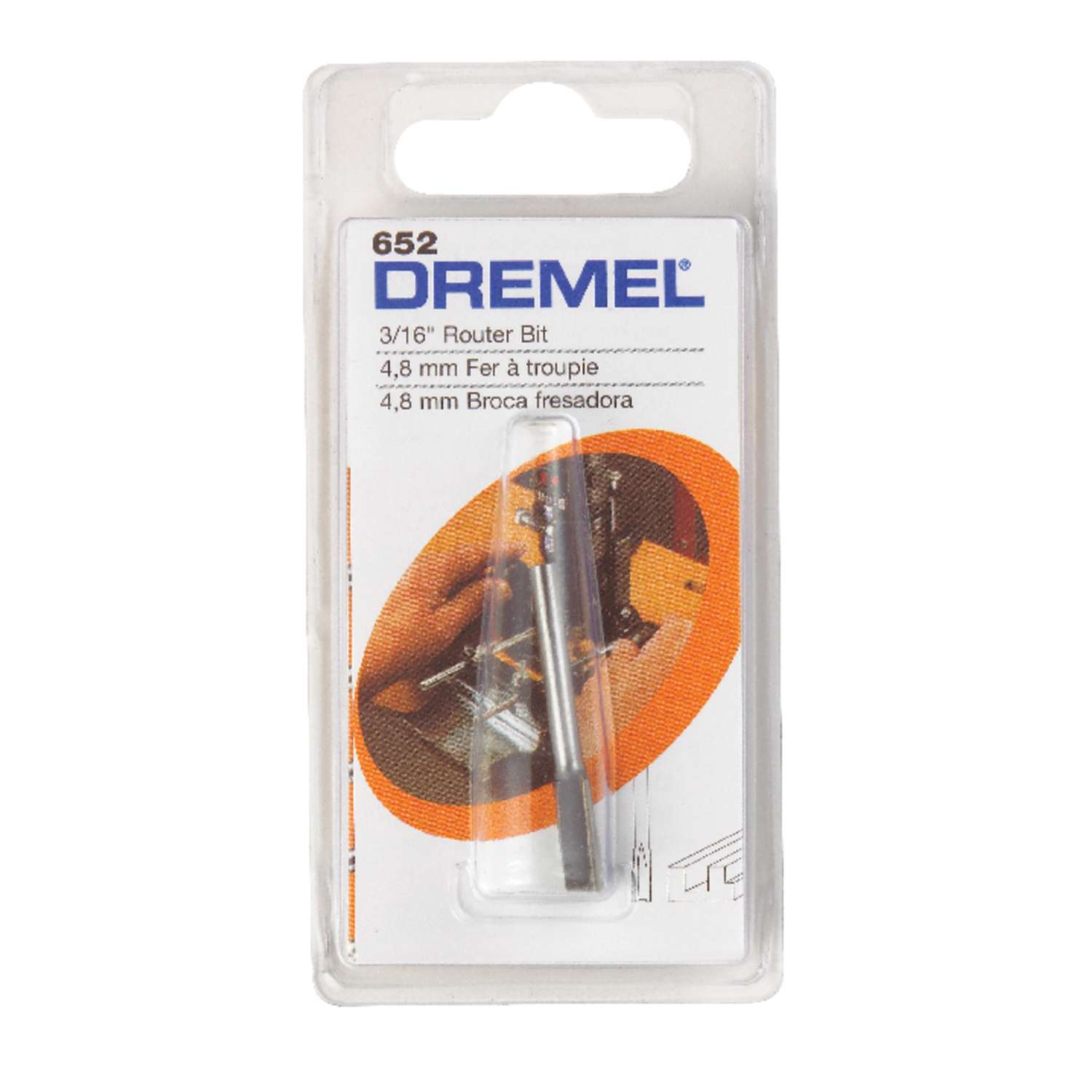 Dremel 3/16 in. D X 3/16 in. R X 3 in. L High Speed Steel 1Flute