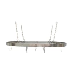 Range Kleen Silver Stainless Steel Hanging Pot Rack 40 lb