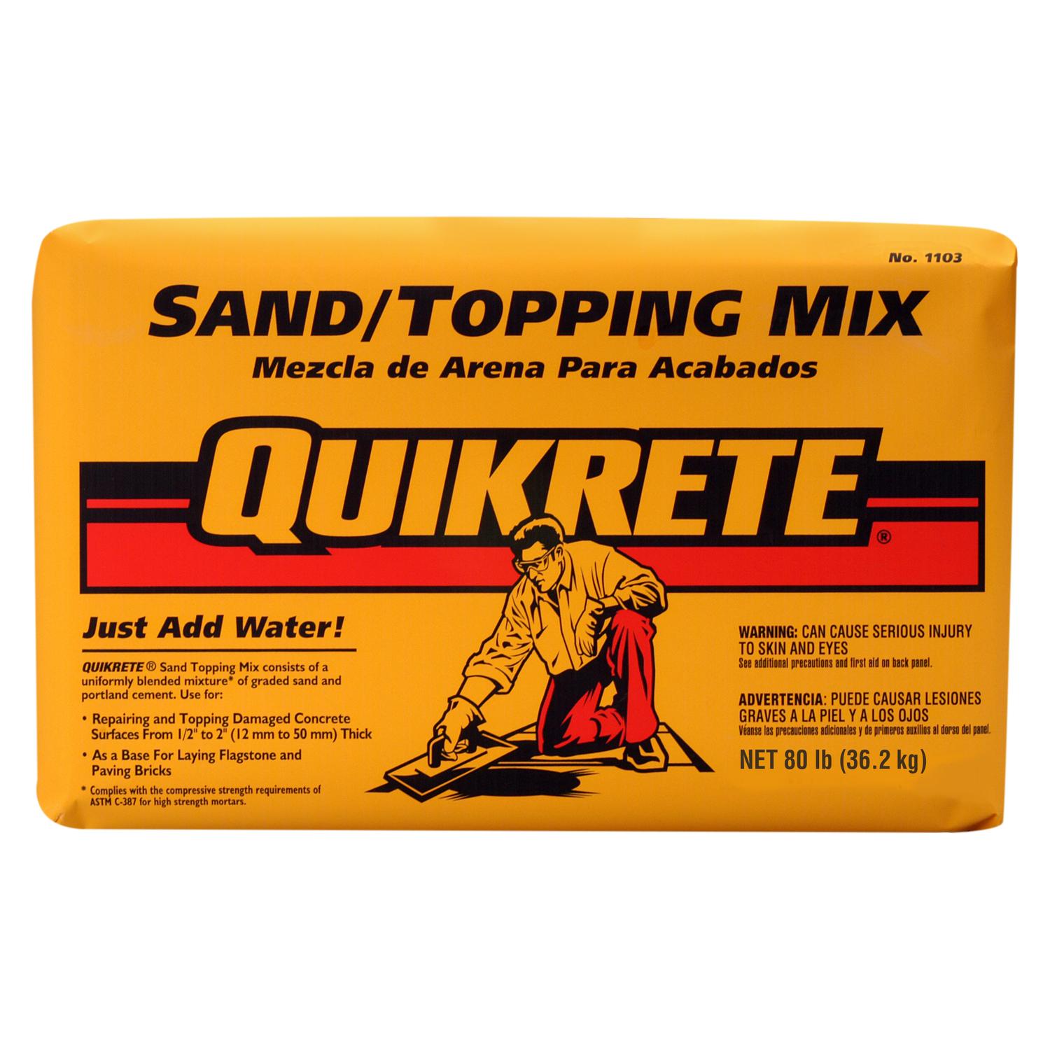 Quikrete Sand Topping Mix 80 lb Quikrete Sand Topping Mix 80 lb