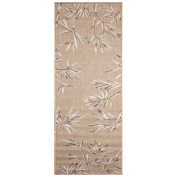 Liora Manne Carmel 2 ft. W X 5 ft. L Sand Bamboo Border Polypropylene/Polyester Rug