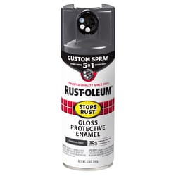 Rust-Oleum Stops Rust Custom Spray 5-in-1 Gloss Charcoal Gray Spray Paint 12 oz