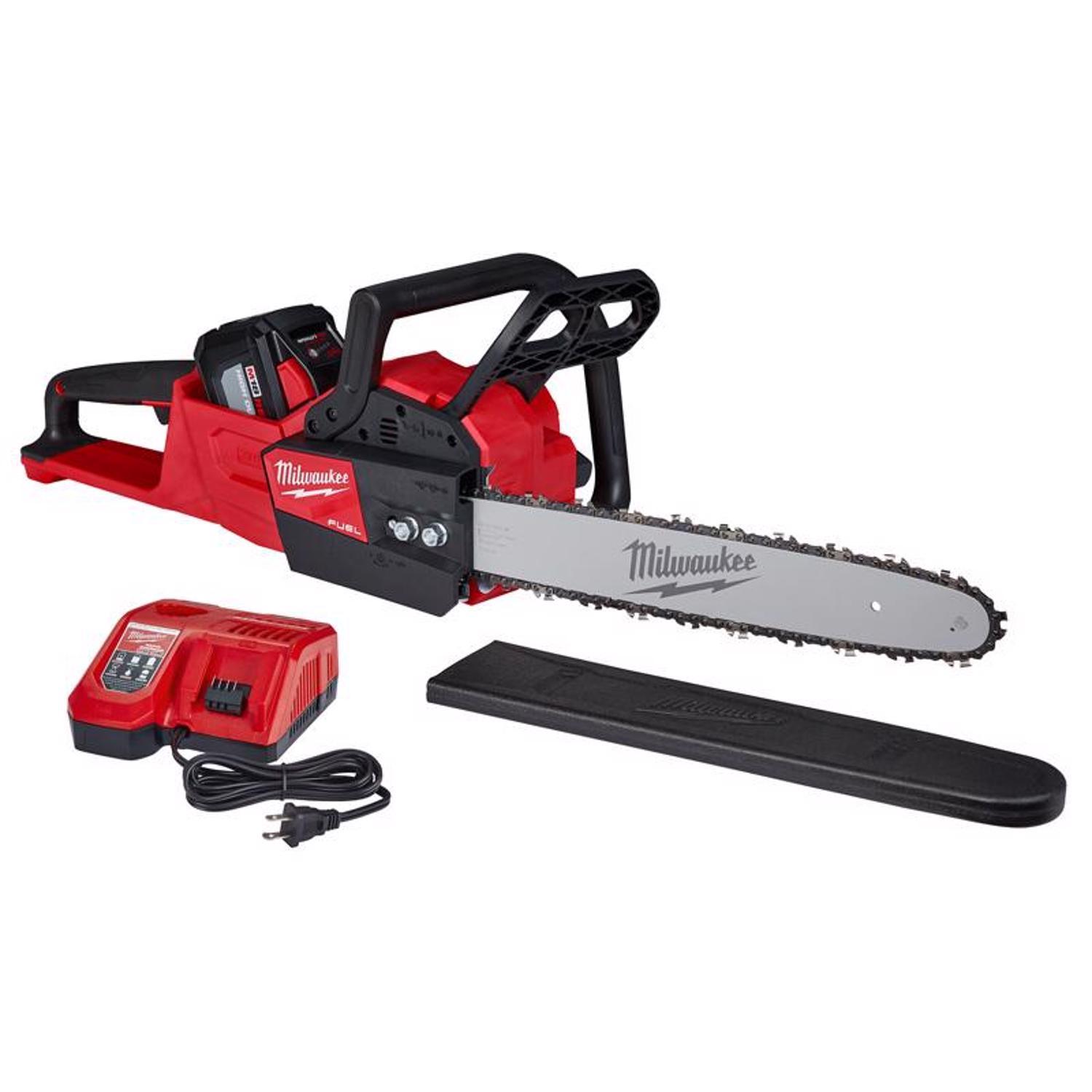 Milwaukee M18 FUEL 2727-21HD 16 in. 18 V Battery Chainsaw Kit (Battery Charger)