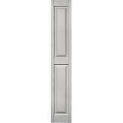 Builders Edge 71 in. H X 12 in. W Paintable Raised Panel Vinyl Shutter 2 pk