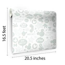 RoomMates 20.5 in. W X 16.5 ft. L Mickey Mouse Icons Vinyl Peel and Stick Wallpaper